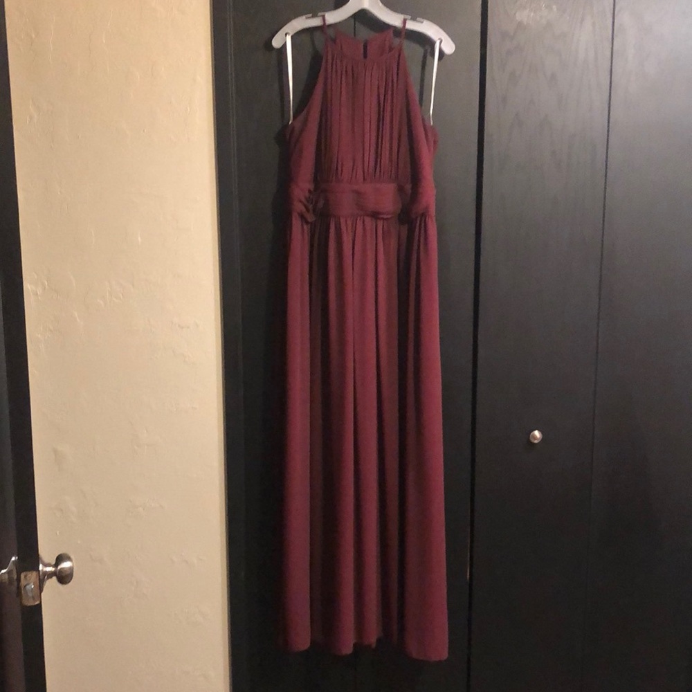 Wine Bridesmaid Dress - David’s Bridal - Size 16